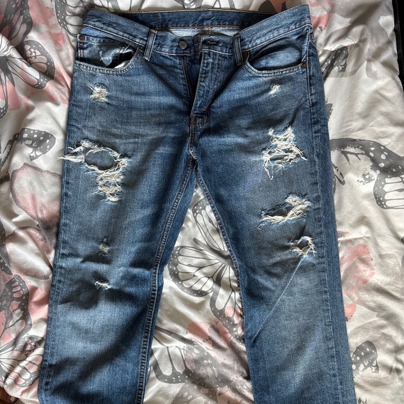 Levi’s distress ripped jeans light blue wash - Picture 1 of 3